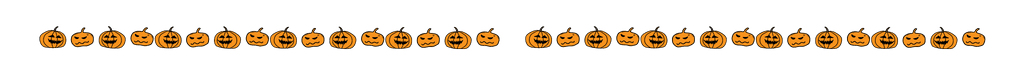 A row of jack o'lanterns (illustrated)