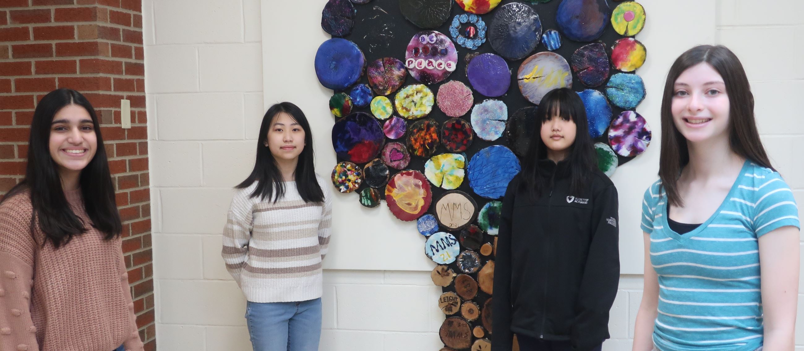 Four MMS students who received Scholastic Awards