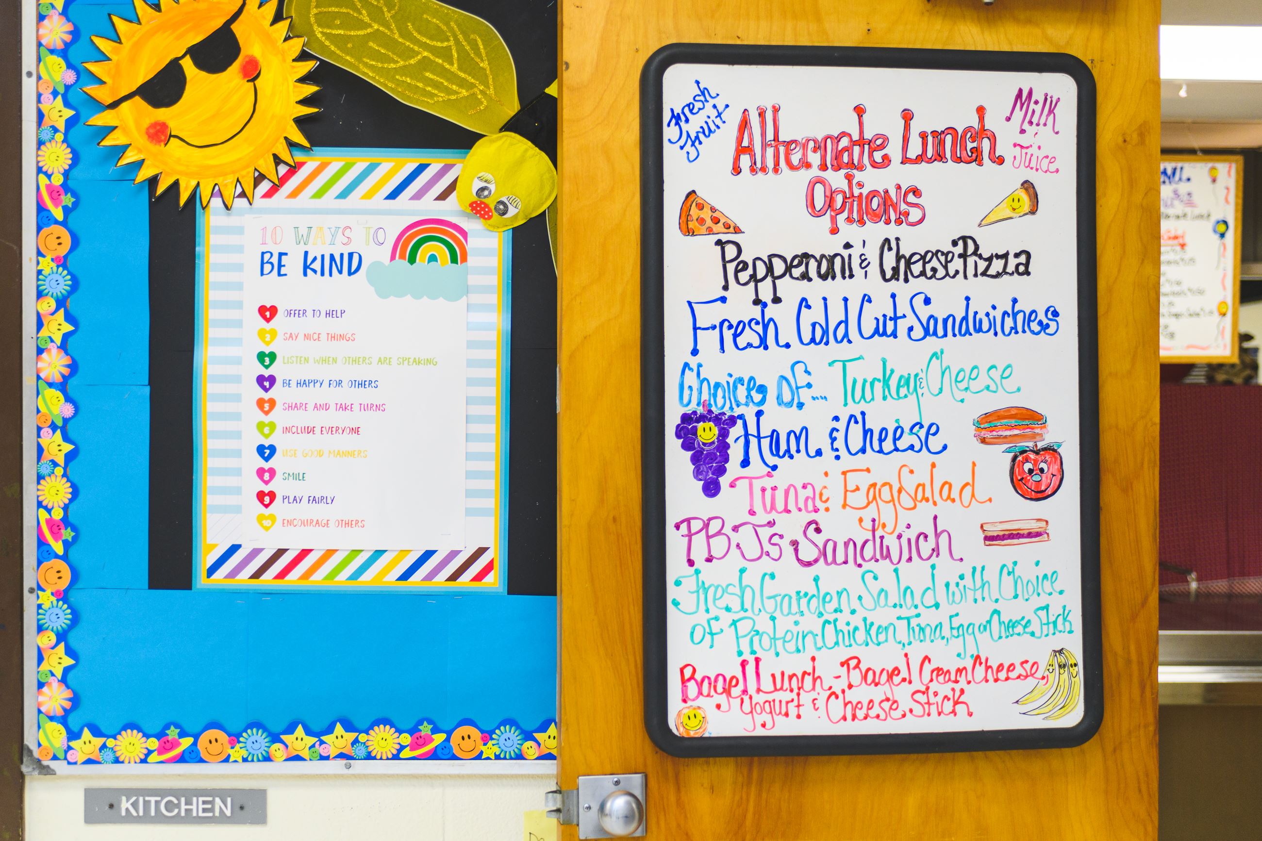 Cafeteria sign at MMS