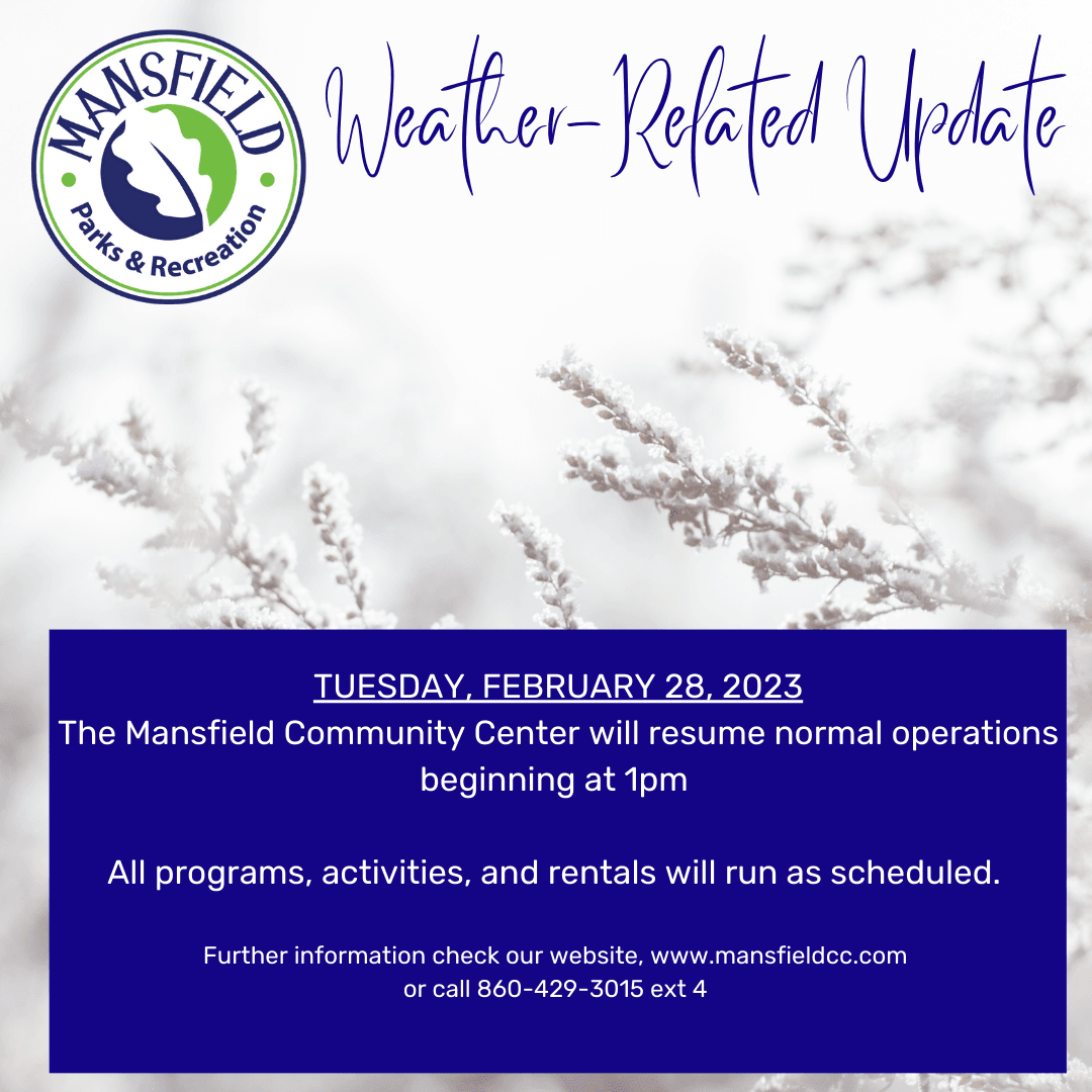 WEATHER NOTICE PROGRAMS RESUMING OPERATIONS