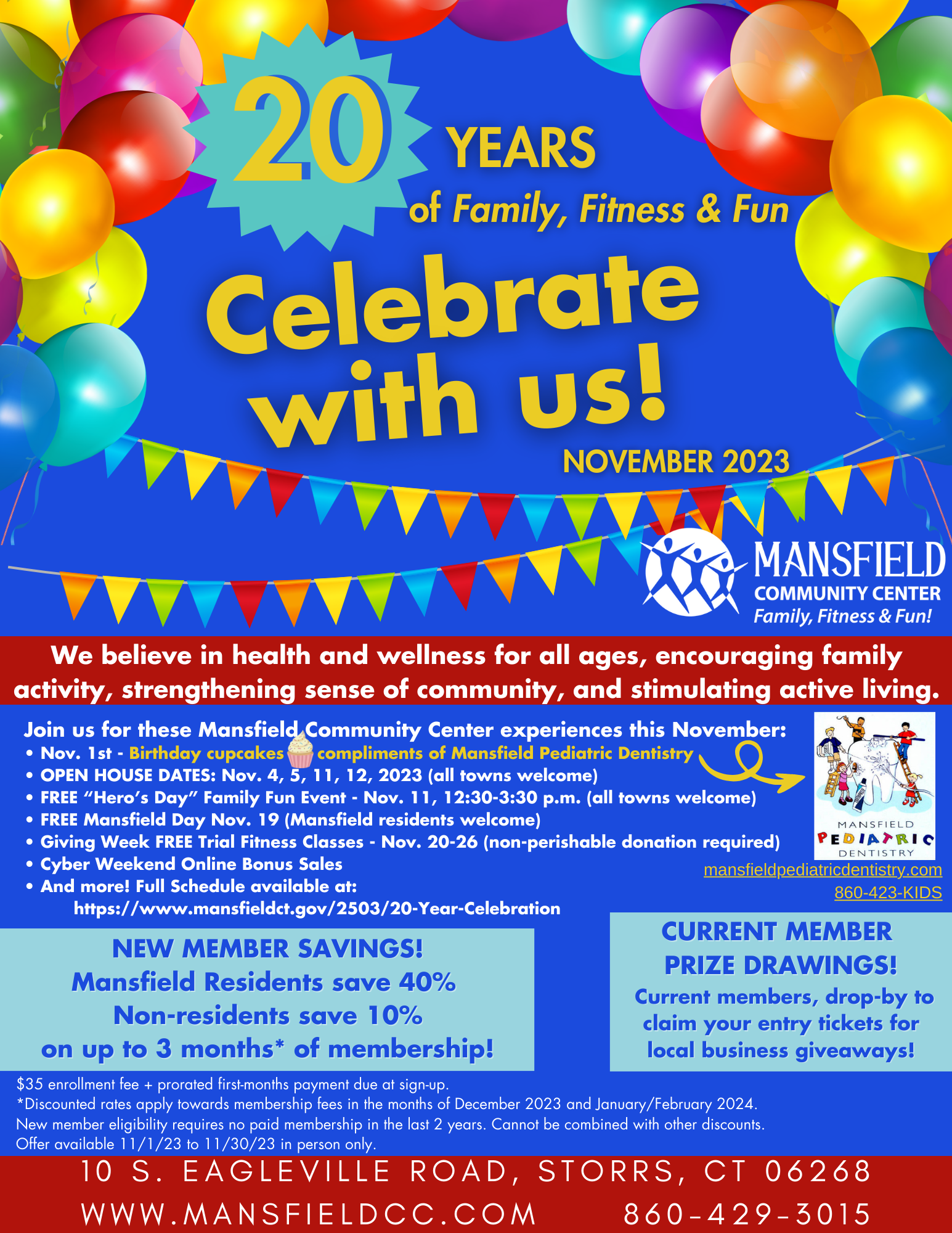 Celebrate With Us - 20 years of Family, Fitness, Fun