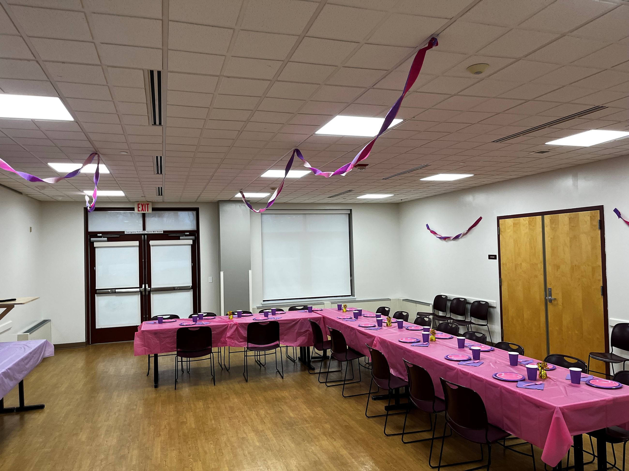 COMMUNITY ROOM BIRTHDAY SET-UP