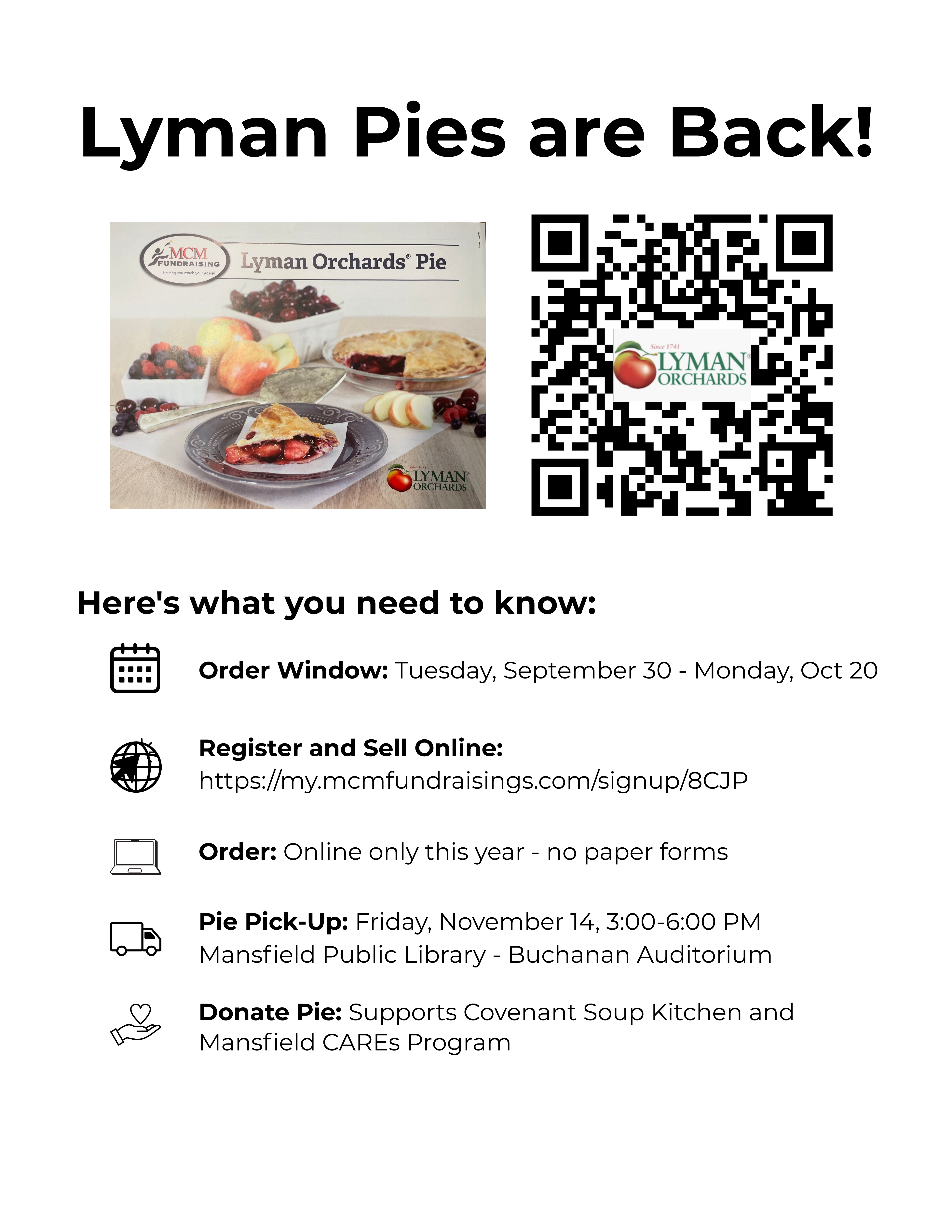 MES Lyman Pies Fundraiser Flyer 2025