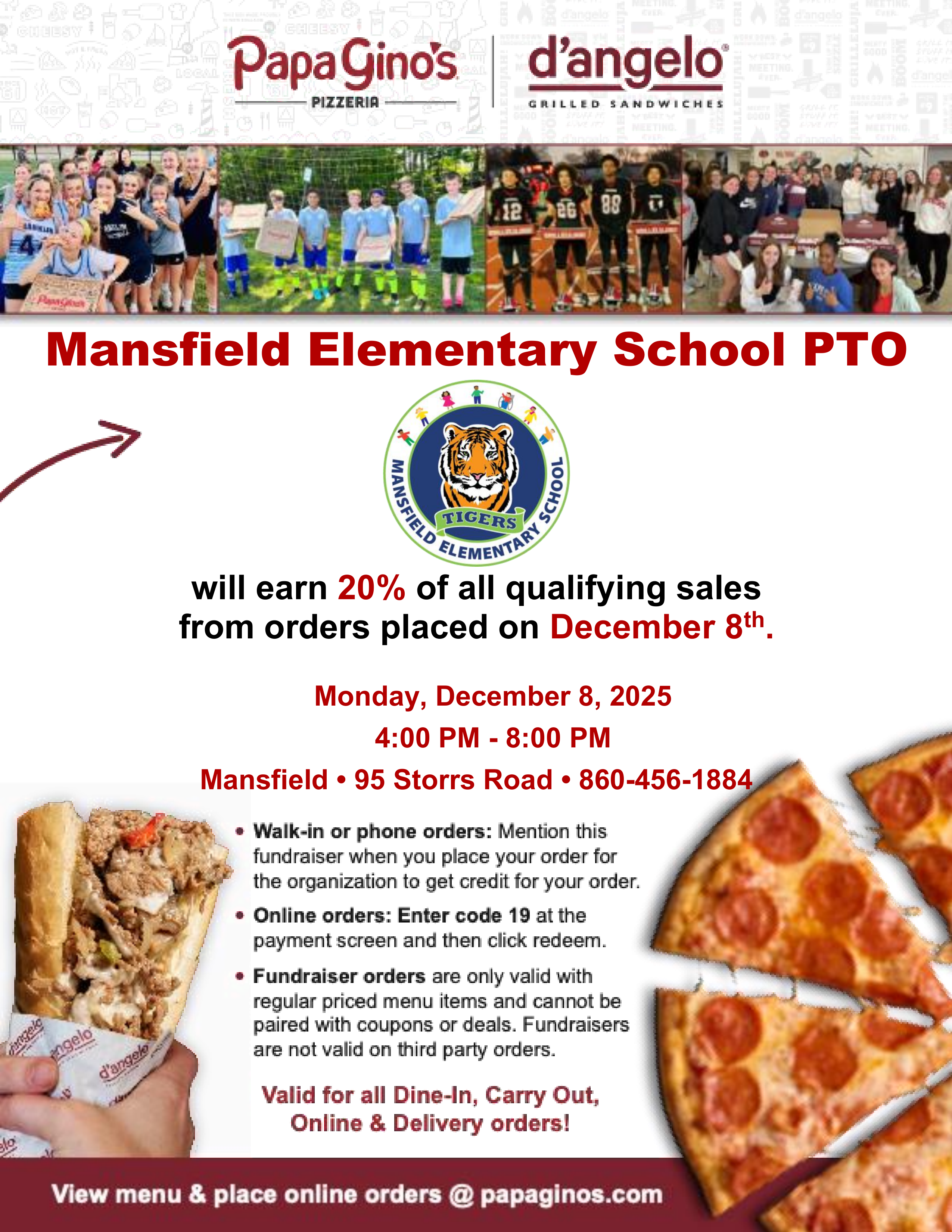 MES PTO Papa Genos Fundraiser 12.08.2025