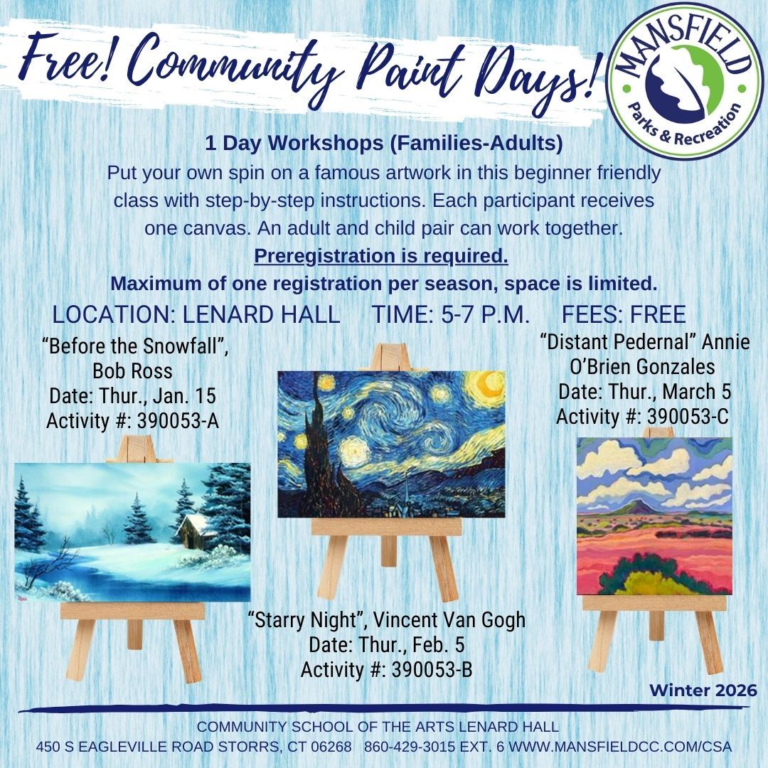 COMMUNITY Paint Days WINTER 2026