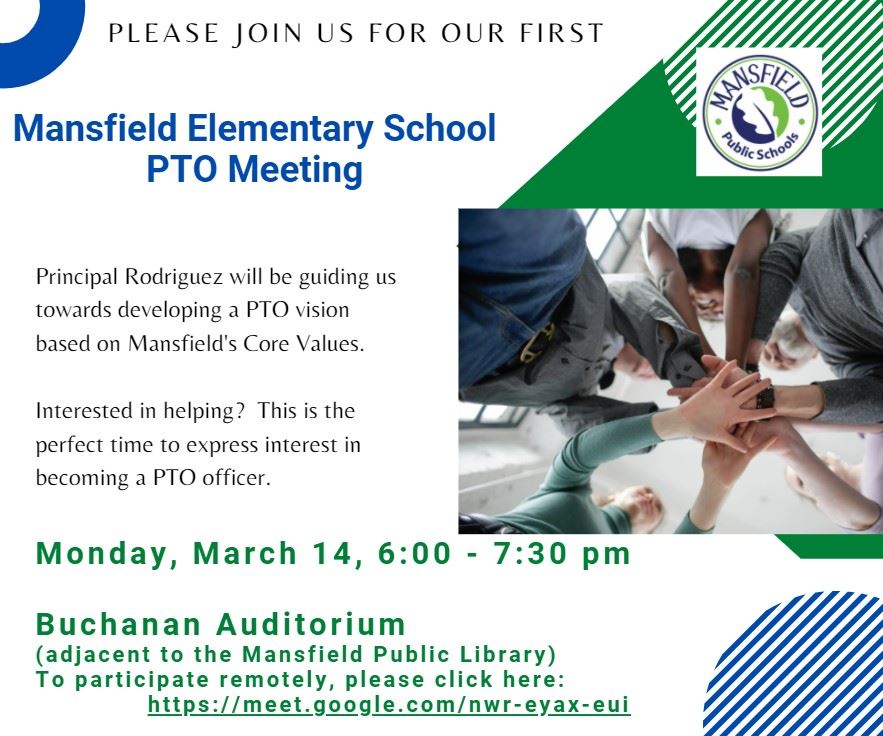 3-14 First MES PTO meeting flyer