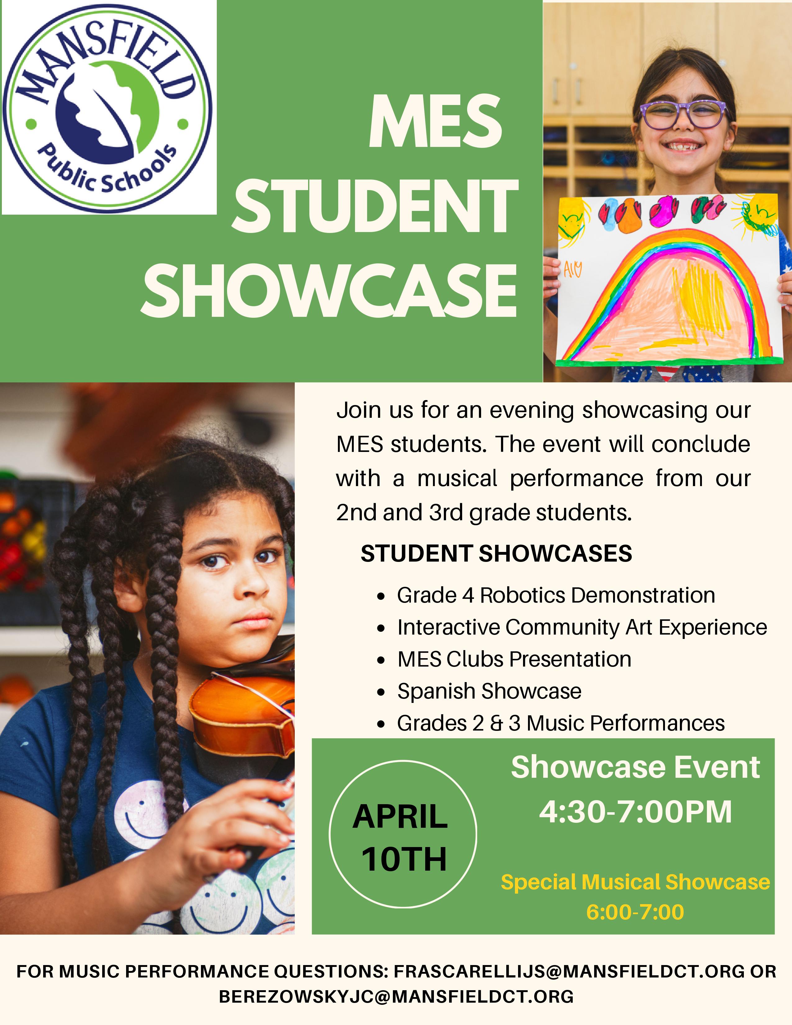 MES Student Showcase Flyer 04.10.2024